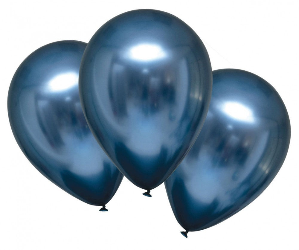 Satīna Azur baloni, 6 gab. 11 collas (27,5 cm)