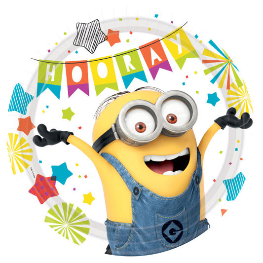 Minions Urā papīra šķīvji 8 gab. 23 cm