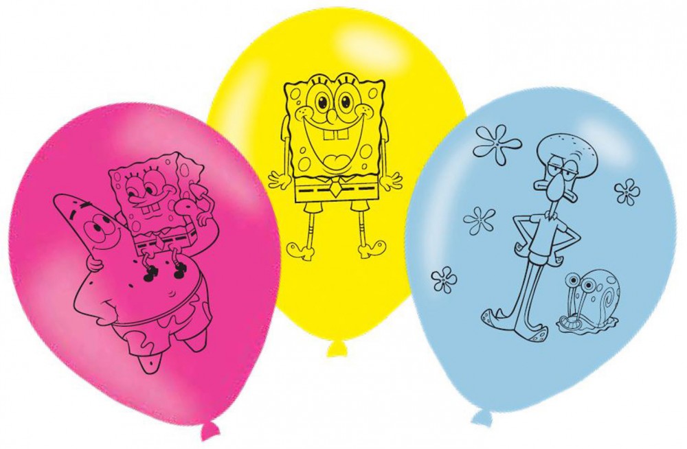 SpongeBob smieklu baloni, 6 gab. 11 collas (27,5 cm)