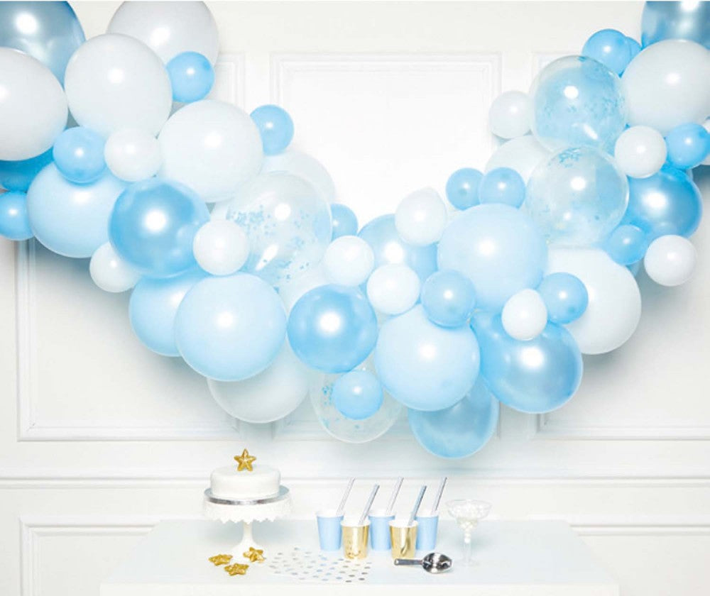 Zila krāsa balons, balonu vītne, 70 gab. komplekts