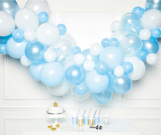 Zila krāsa balons, balonu vītne, 70 gab. komplekts