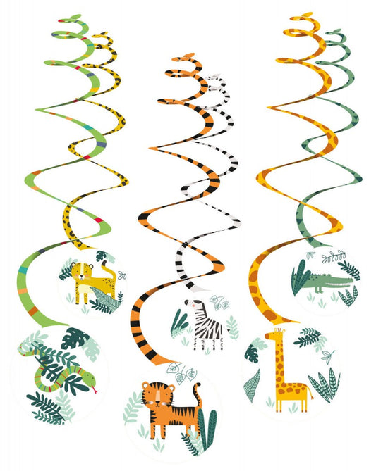 Animals Get Wild Wild lentīšu dekorāciju komplekts 6 gab.