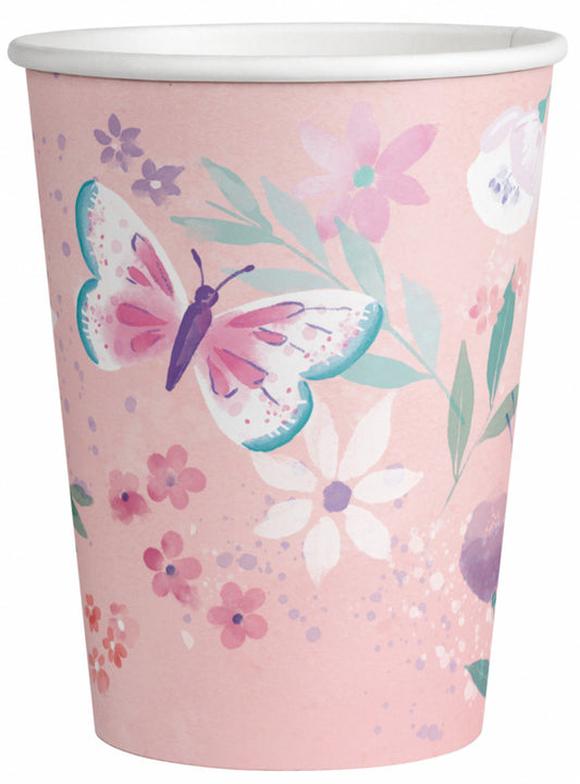 Butterfly Flutter papīra krūzīšu komplekts, 8 gab., 250 ml