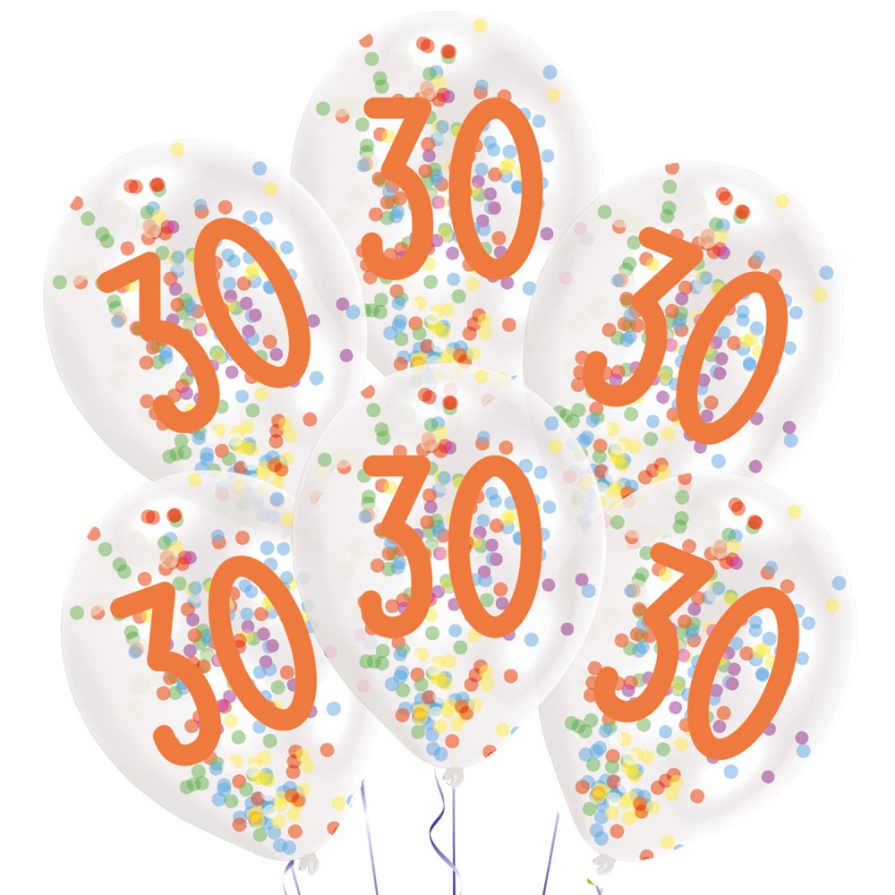 Daudz laimes dzimšanas dienā Pilieni Daudz laimes dzimšanas dienā balons, pildīts ar 30 konfeti, 6 gabali, 11 collas (27,5 cm)