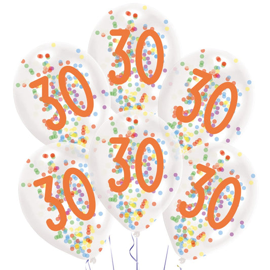 Daudz laimes dzimšanas dienā Pilieni Daudz laimes dzimšanas dienā balons, pildīts ar 30 konfeti, 6 gabali, 11 collas (27,5 cm)