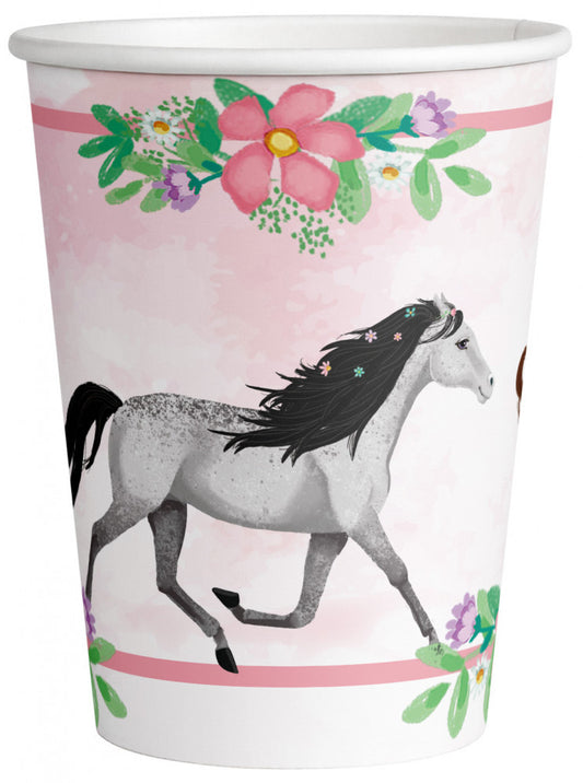 Zirgi Skaisti zirgi, papīra glāzes 8 gab. 250 ml