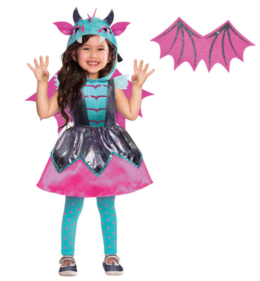 Pūķa mistiskā pūķa kostīms, meitenes kostīms 6-8 gadi