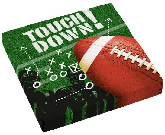 Sport Touchdown amerikāņu futbola salvetes, 16 gab., 33x33 cm