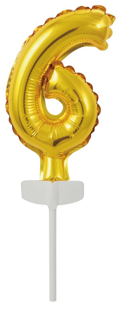 Zelta krāsas folijas balons kūkai, 13 cm
