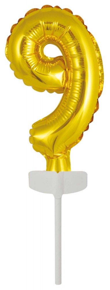 Zelta krāsas folijas balons kūkām, 13 cm