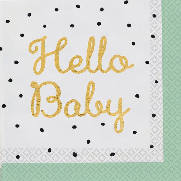 Baby Gold Hello salvetes, 16 gab., 33x33 cm