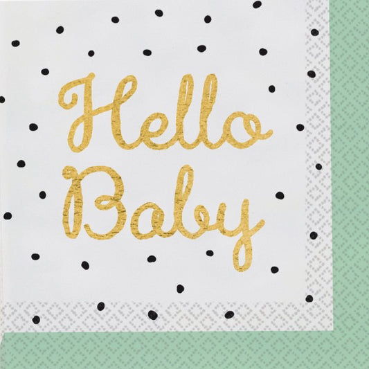 Baby Gold Hello salvetes, 16 gab., 33x33 cm