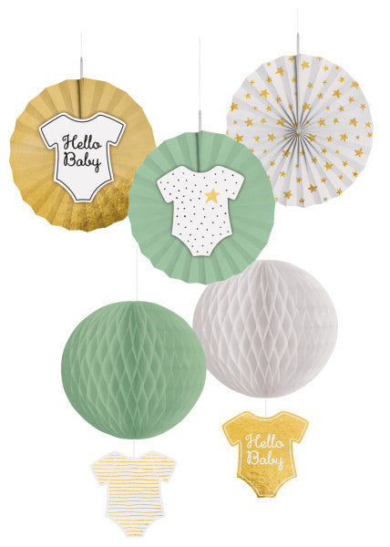Baby Gold Hello piekaramais rotājums, 5 gab. komplekts