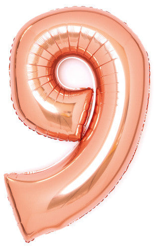 Folijas balons "Cipars 9", 66 cm, zelta krāsā