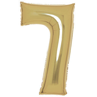 Folijas balons "Cipars 7", 88 cm, balts zelts