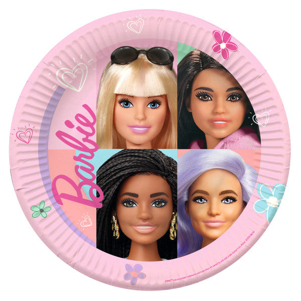 Bārbija Sweet Life papīra šķīvji 8 gab. 23 cm