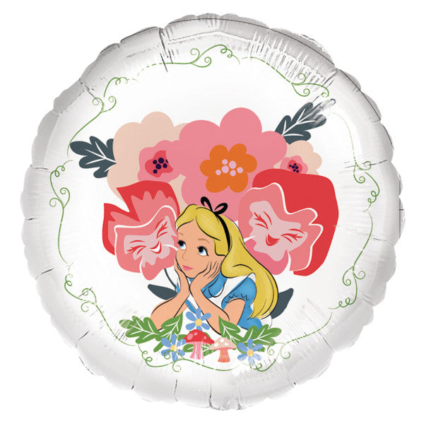 Alises piedzīvojumi Brīnumzemē "Ziedi" Disney folijas balons 43 cm