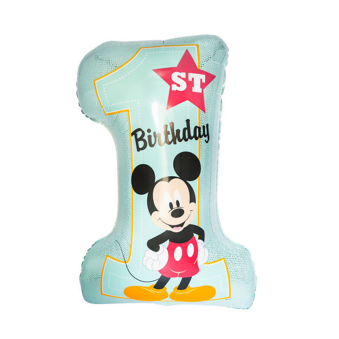 Disney Mikija zilais pirmās dzimšanas dienas folijas balons 71 cm