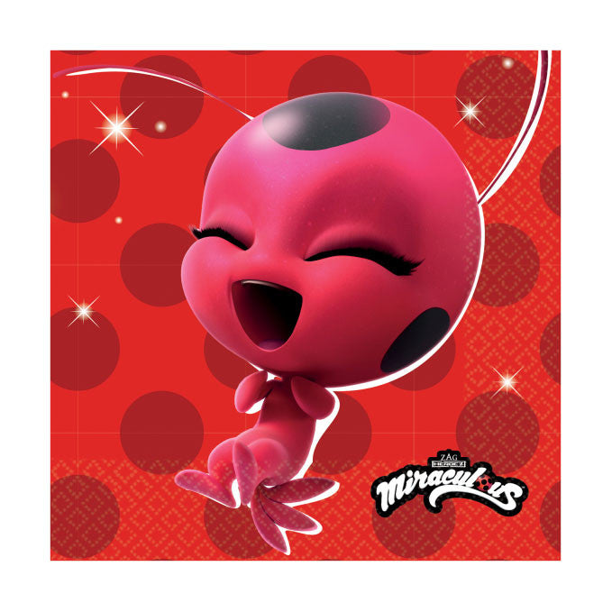 Miraculous Ladybug Kwami salvetes 16 gab. 33x33 cm