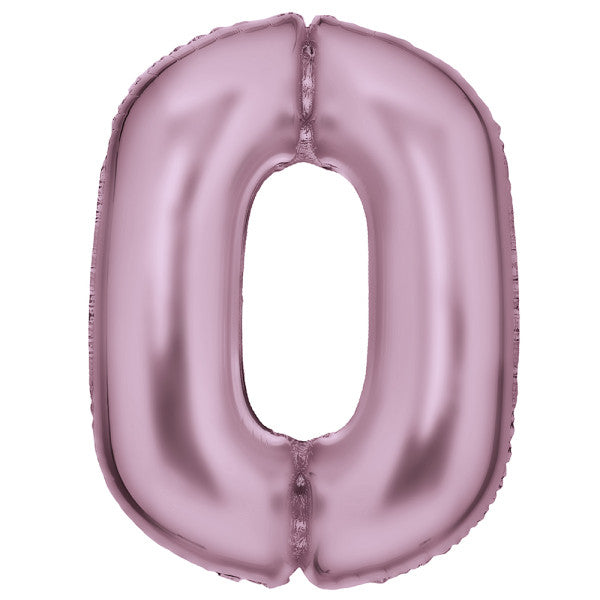 Folijas balons "Cipars mirdzums" pasteļrozā krāsā, rozā, 86 cm