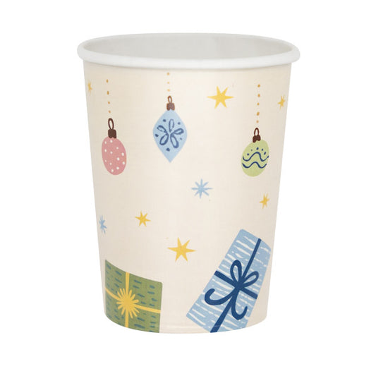 Ziemassvētki Ziemas mežs Ziemas mežs papīra krūzītes 8 gab. 250 ml