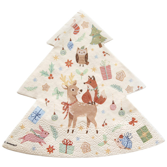 Ziemassvētki Ziemas mežs Ziemas mežs salvetes 16 gab. 32 cm