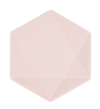 Colour Vert Decor Pink sešstūrainu plakano šķīvju komplekts, 6 gab., 15,8 cm