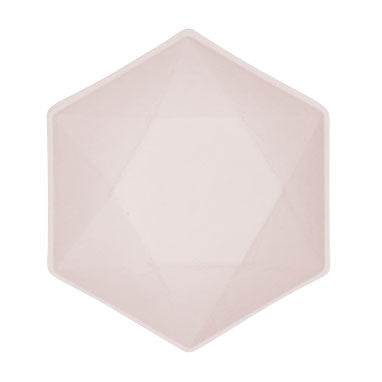 Colour Vert Decor Pink sešstūra dziļais šķīvis 6 gab. 15,8 cm