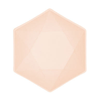 Colour Vert Decor Peach sešstūrainu dziļu šķīvju komplekts, 6 gab., 15,8 cm
