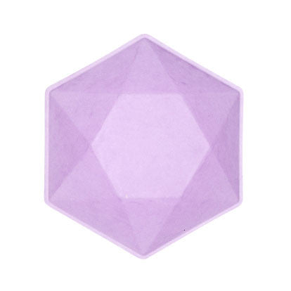Colour Vert Decor violets sešstūrainu dziļu šķīvju komplekts, 6 gab. - 15,8 cm