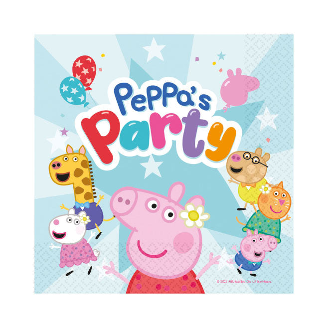 Peppa Pig svētku salvetes 16 gab. 33x33 cm