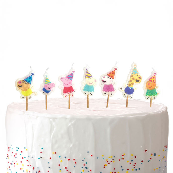 Peppa Pig Celebration mini kūkas sveču komplekts (7 gab.)