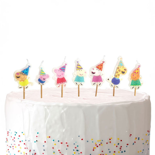 Peppa Pig Celebration mini kūkas sveču komplekts (7 gab.)