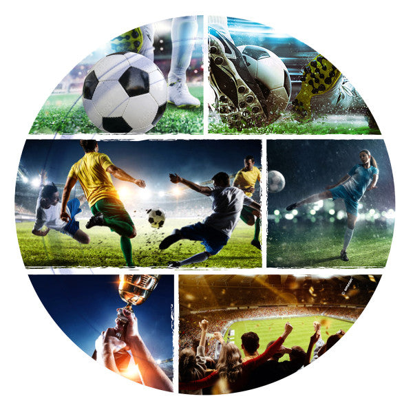 Papīra šķīvji "Futbols Kick It" 8 gab. 23 cm