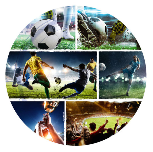 Papīra šķīvji "Futbols Kick It" 8 gab. 23 cm