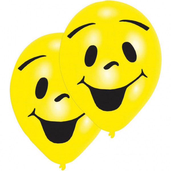 Emoji Smaida baloni, 8 gab. 10 collas (25,4 cm)