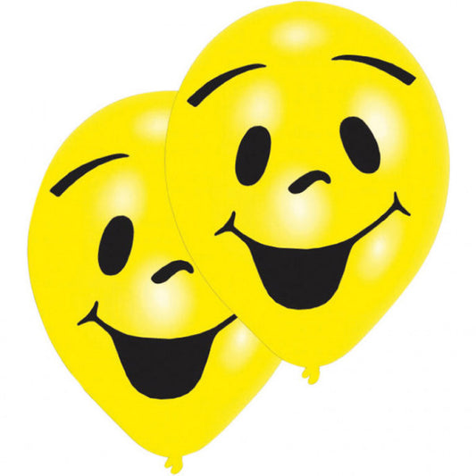 Emoji Smaida baloni, 8 gab. 10 collas (25,4 cm)