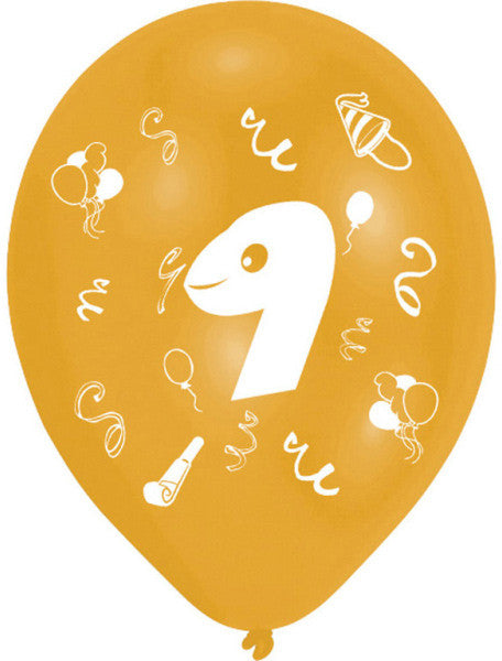 Daudz laimes dzimšanas dienā lente Daudz laimes dzimšanas dienā 9 baloni, 8 balonu komplekts 10 collas (25,4 cm)