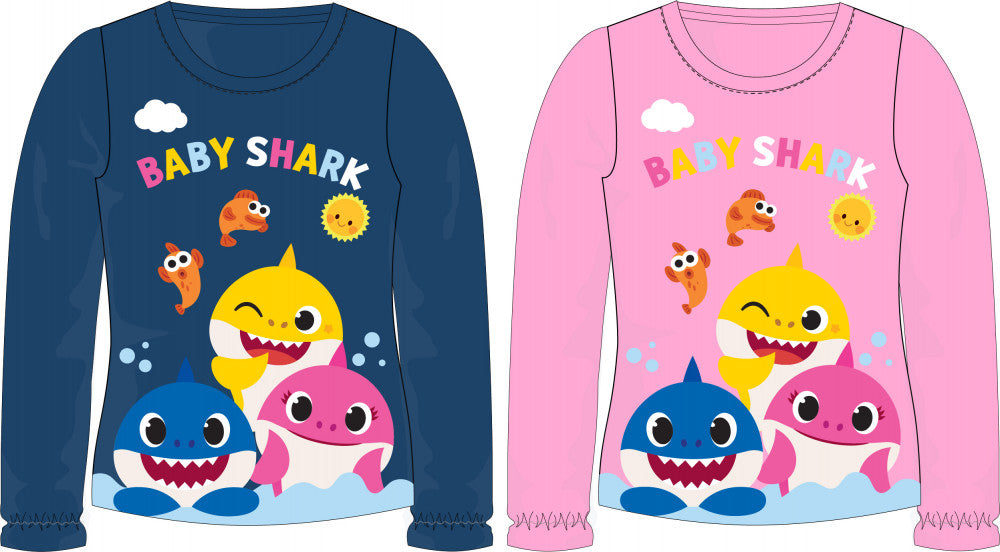 Baby Shark bērnu krekls ar garām piedurknēm 2-6 gadi