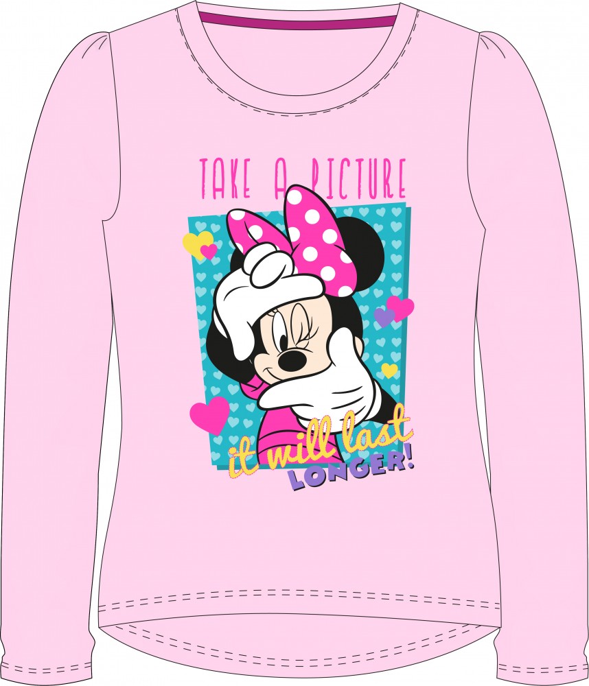 Disney Minnie bērnu krekliņš ar garām piedurknēm, 104-134 cm