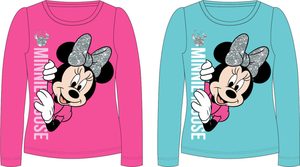Disney Minnie Sudraba bērnu garais krekls, topiņš 104-134 cm