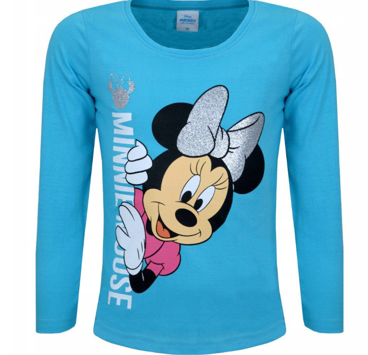 Disney Minnie Sudraba bērnu garais krekls, topiņš 104-134 cm