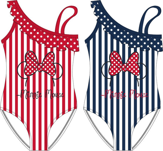 Disney Minnie svītrainais bērnu peldkostīms, peldēšanai 104-134 cm