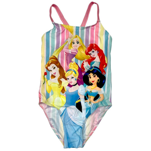 Disney Princess svītrainais bērnu peldkostīms, 98-128 cm