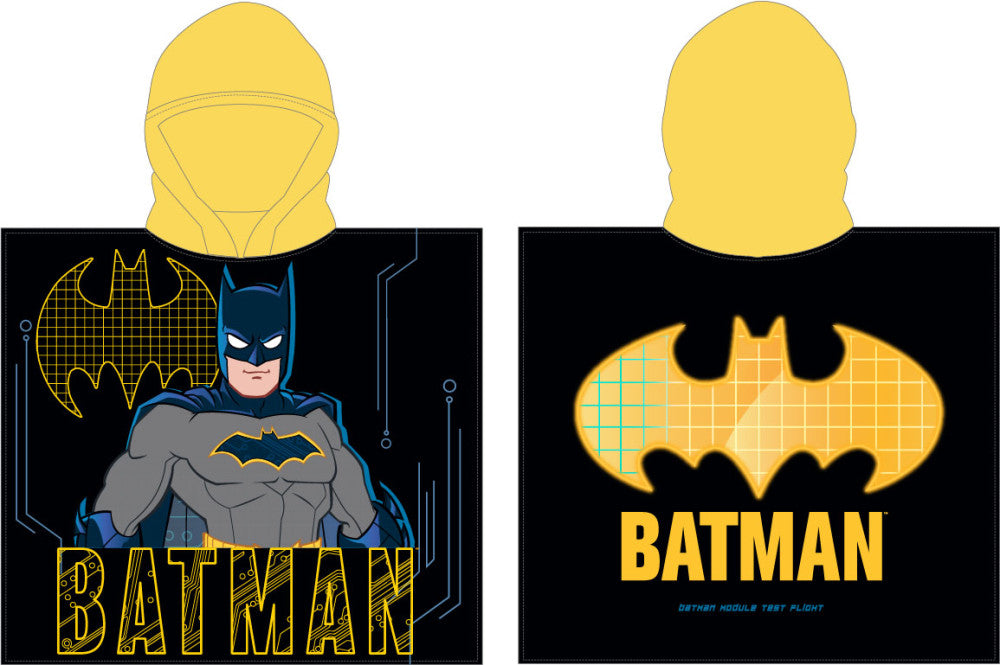 Pludmales dvielis "Batman Sign" pončo 55x110cm (ātri žūstošs)