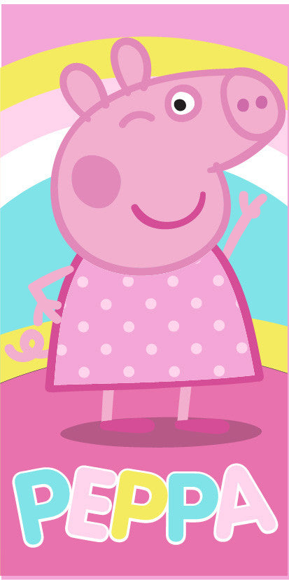 Peppa Pig Wink vannas dvielis, pludmales dvielis 70x140cm (ātri žūstošs)