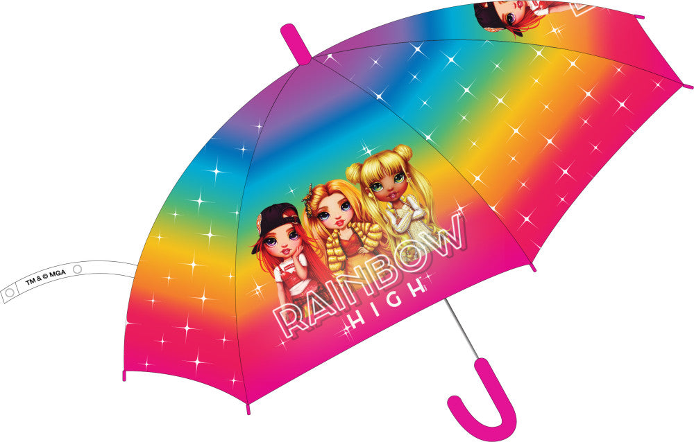 Rainbow High Shine bērnu pusautomātiskais lietussargs √ò74 cm