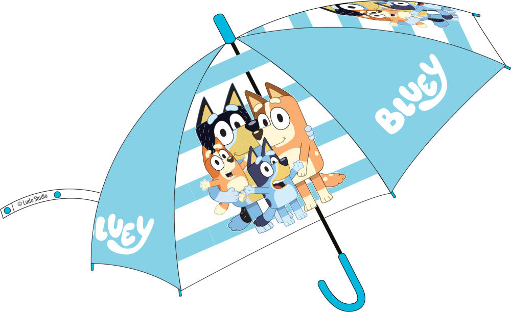 Bluey Family bērnu caurspīdīgs pusautomātiskais lietussargs √ò74 cm