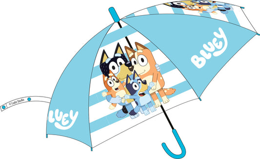 Bluey Family bērnu caurspīdīgs pusautomātiskais lietussargs √ò74 cm