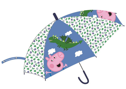 Peppa Pig Dino bērnu pusautomātiskais lietussargs √ò74 cm